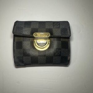 Louis Vuitton folded wallet Portefeuille Damier Ebene